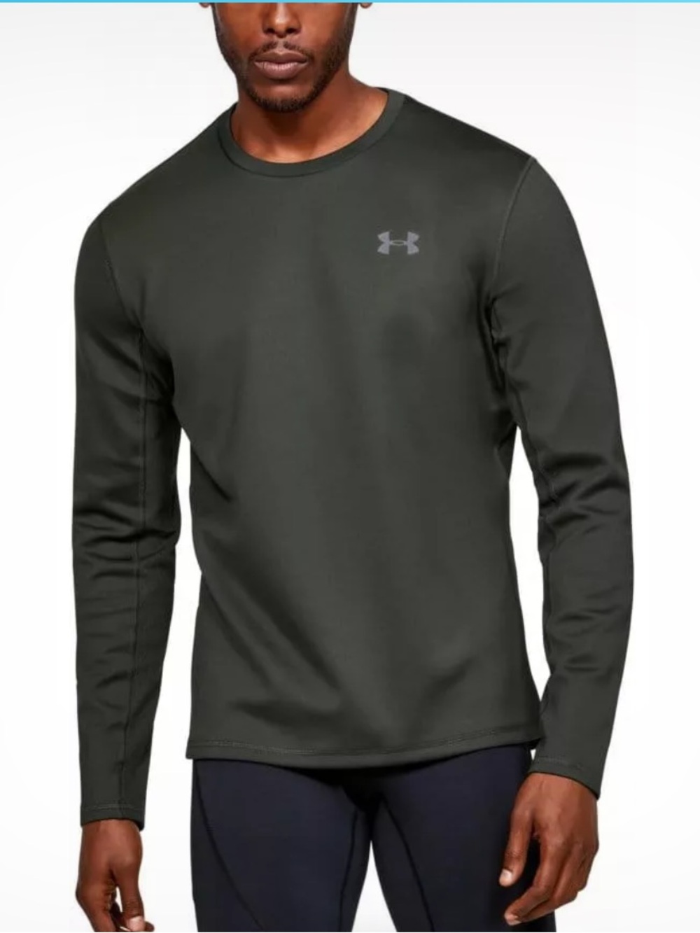 Under Armour Men’s ColdGear Long Sleeve Crew - Dark Olive XL
